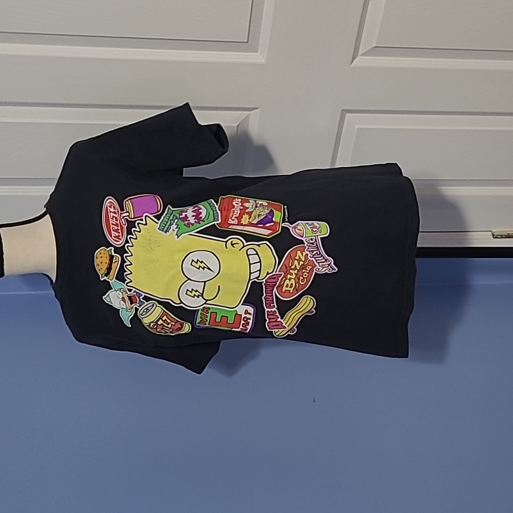 Vintage Hot Topic Bart Simpson Junk Food Black Medium Tshirt - Picture 2 of 2